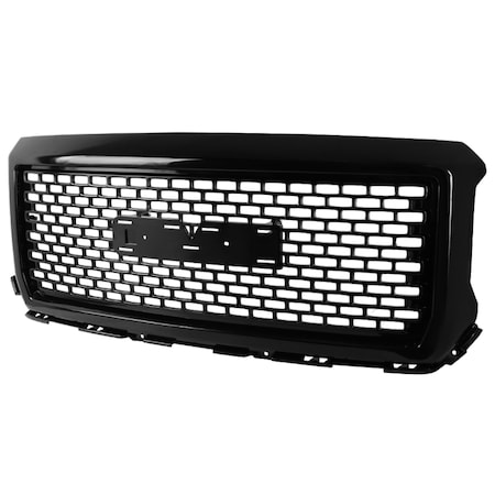 Spec-D Tuning 14-15 GMC Sierra Mesh Grille Glossy Black HG-GMC14JM-JL